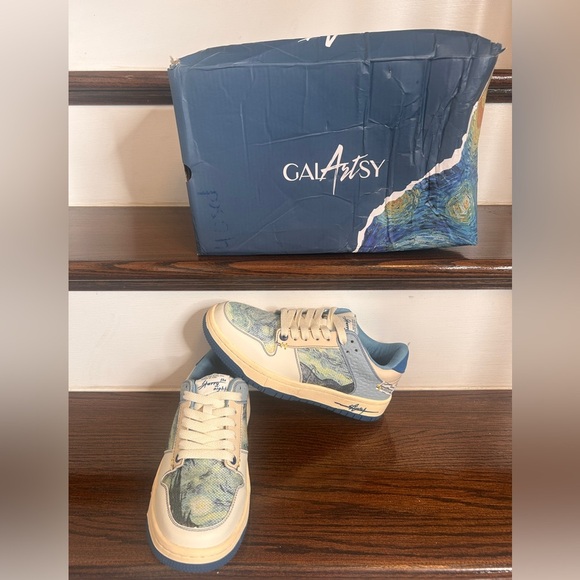 GalArtsy Unisex The Starry Night Vincent Van Gogh Art Inspired Sneakers EU Sz.38 - Picture 6 of 16